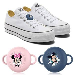 lot 18002 image: 2 Pack Kids Shoelaces & Straps Holder Only Compatible for Airtag Protective Case, Cartoon Funny Silicone Case for Children Shoes Shoestring, Waterproof Hidden Accessories��Dark BluePink��