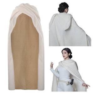 lot 18023 image: JRCRIN Padme Costume Cloak Queen Padme Amidala Costume Cosplay Cape Fleece Robe Coat Halloween Outfits for Adults Women