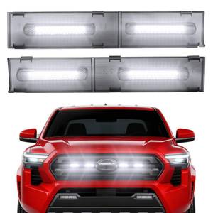 lot 18024 image: Front Grille Grill Lights for 2024 2025 Toyota Tacoma SR SR5 Led Grill Light Accessories(for SR sr5 only-LED-White)