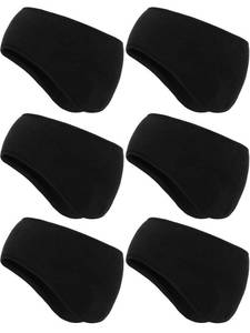 lot 18246 image: BBTO 6 Pcs Ear Warmer Headbands Winter Ear Muffs Running Sport Full Cover Headbands for Men Women Ski Running Cycling Outdoor(Black)