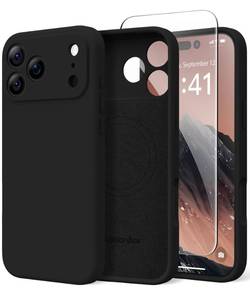 lot 18250 image: SuydanBox Magnetic for iPhone 17 Pro Case, Compatible with MagSafe, Full Camera ProtectionScreen Protector Silicone Shockproof Protective Phone Case for iPhone 17 Pro 6.3, Black