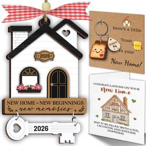 lot 18264 image: New Home Ornament 2026, House Warming Gifts New Home Card, Housewarming Gift Toast Keychain for Women, Couple, First Apartment Gift 2026, Housewarming Gifts Idea, House Decoration HO622