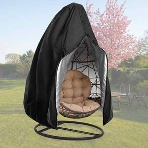 lot 18282 image: ��Upgraded��Patio Egg Chair Covers with Zipper, Wicker Egg Swing Chair Covers, Waterproof Heavy Duty Weather Resisatnt Outdoor Chair Cover, Windproof Hanging Chair Cover, 75 x 45, Black, 1 Pack