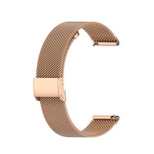 lot 18311 image: Metal Mesh Loop Strap Compatible with FITVII H56 HM57 HM78, RUIMEN D1 H1, TOOBUR IDW16, KEEPONFIT IDW21, TOZO S5 S6 Smart Watch Bands, Quick Release Replacment Stainless Steel Bands (Rose Gold)