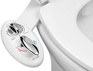 lot 18314 image: LUXE Bidet NEO 320 - Warm Water, Dual Nozzle, Self-Cleaning, Non-Electric Bidet Attachment for Toilet Seat, Adjustable Water Pressure, Rear & Feminine Wash (White)