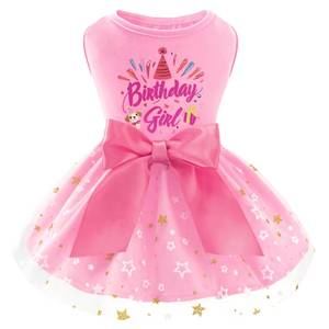 lot 18327 image: XPUDAC Dog Birthday Dress Puppy Clothes for Small Dogs Girl Birthday Party Tulle Pet Outfit, Cat Appeal-Small