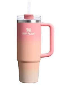 lot 19841 image: STANLEY Quencher H2.0 Tumbler with Handle and Straw 30 oz  Flowstate 3-Position Lid  Cup Holder Compatible for Travel  Insulated Stainless Steel Cup  BPA-Free  Pink Mesa Sunset (Cosmetic Damage Near Bottom Of Cup)