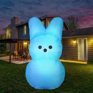 lot 19843 image: Easter Inflatables Outdoor Decorations,Blue Bunny Blow Up Easter Yard Decoration Welcome Decor for for Outdoor Indoor, Yard, Garden, Lawn, Supplies(Blue)
