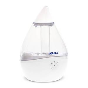lot 19847 image: Crane x HALLS Droplet Ultrasonic Small Air Humidifiers for Bedroom and Office, 0.5 Gallon Cool Mist Humidifier for Plants and Home, Humidifier Filters Optional