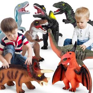 lot 19867 image: Kissdream 7 Piece Jumbo Dinosaur Toys Big Dinosaur Toy for Boys Realistic Giant Dinosaur Toys for Kids 3-5 - Perfect Dinosaur Gifts for Kids