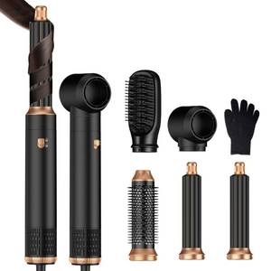 lot 19886 image: 5 in 1 Hair Dryer Brush Set,Professional Negative Ionic Hot Air Styler, Air Curling Wrap Styler,Detachable Blow Dryer Brush With Auto Wrap Curlers,Hair Styling Tools For StraightCurlDryingSmoothing