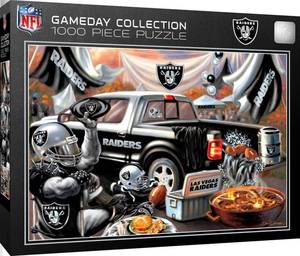 lot 20256 image: MasterPieces - 1000 Piece Jigsaw Puzzle, NFL Las Vegas Raiders, Fun for Adults and Family, Non-Glare Finish, 19.25x26.75