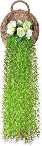 lot 11180 image: Artificial Greenery Garland with Rope Basket
