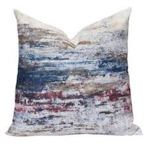 lot 17506 image: A 24in x 24in Pillow Blue and white