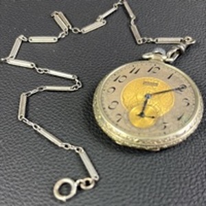 lot 22 image: Working Classic Elgin Pocket Watch with Chain