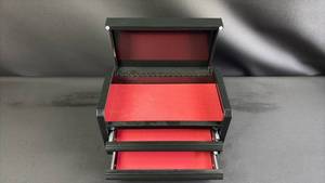 lot 37 image: Hyper Tough Miniature Metal Tool Box with Cushion Liner approximately 11 inches wide and 6 inches Deep