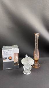 lot 40 image: Mixed Home Decor Bundle with LED Night Light and Glass Items