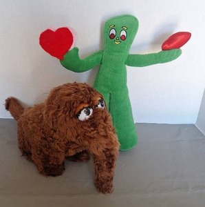 lot 61 image: Gumby and Snuffleupagus Plush