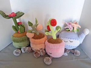 lot 68 image: NEQ Cute Plant Pot Plushie Collection Set