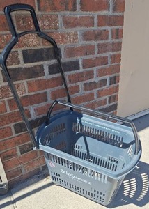 lot 75 image: Rolling Shopping Basket with Handle