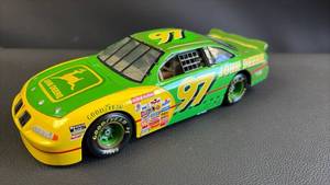 lot 377 image: John Deere #97 NASCAR Die Cast Race Car Model with Original Box