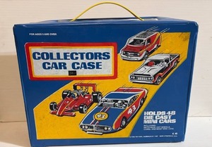 lot 416 image: Vintage Tara Toy Corp 48 Die Cast Mini Car Storage Case