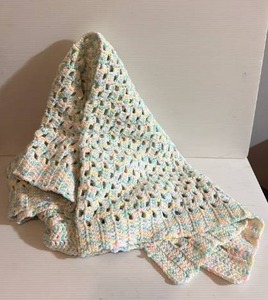 lot 430 image: Handmade Crochet Baby Blanket