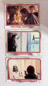 lot 434 image: Star Wars EXCELLENT Star Wars Empire Strikes Back Trading Cards (3)