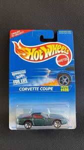 lot 444 image: Hot Wheels Corvette Coupe Collector #499 Die Cast Car in Original Blister Pack