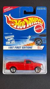 lot 455 image: Hot Wheels 1997 First Editions Ford F-150 Red Pickup Truck in Original Packaging