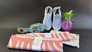 lot 460 image: Speedo Womens Water Shoes and Beach Accessory Bundle
