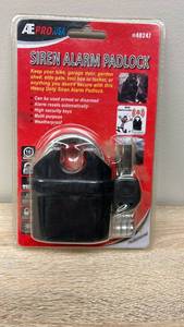 lot 1 image: AE Pro USA Siren Alarm Padlock #40247