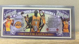 lot 12 image: Lakers #24 Commemorative Basketball Note KOBE with .999 Silver GR