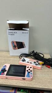lot 25 image: Game Box Power 800-in-1 Handheld Console - Pink Wave Edition 800 Classic games
