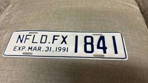 lot 33 image: Vintage license plate