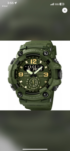 lot 44 image: Brand New Invicta Military Style Digital Sports Watch - Olive Green