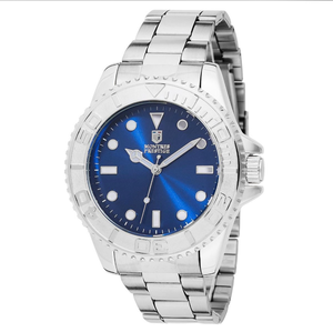 lot 47 image: Brand New by Invicta, Montres Prestige Silver Diver Watch with Blue Dial