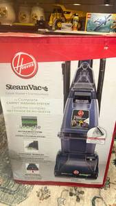 lot 48 image: Hoover SteamVac SpinScrub 50 Carpet Cleaner with Clean Plus Solution appears new in box