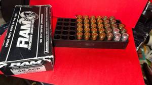 lot 52 image: RAM .45 ACP Ammunition Box with Bullets