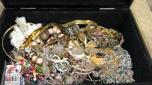 lot 78 image: Mixed  Jewelry Lot with Storage Box