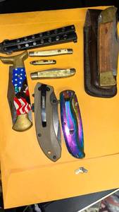lot 79 image: Mixed Knife Collection with Folding Knives and Tools