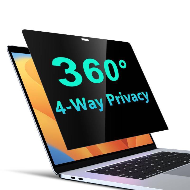 lot 33215 image: PYS 4-Way Privacy Screen for MacBook Pro 13 Inch (2016-2022, M1, M2) & MacBook Air 13 Inch (2018-2021, M1) - 360° Anti-Spy Filter, Matte Anti-Glare Protector, Scratch-Resistant Film, Laptop Privacy Filter Shield - Retail $16