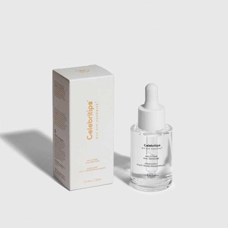 lot 41246 image: Celebritips Bye Bye Adhesive  Press-On Nail Remover  Odorless, Non-toxic, Gentle  30ml (1.01 fl.oz) - Retail $12