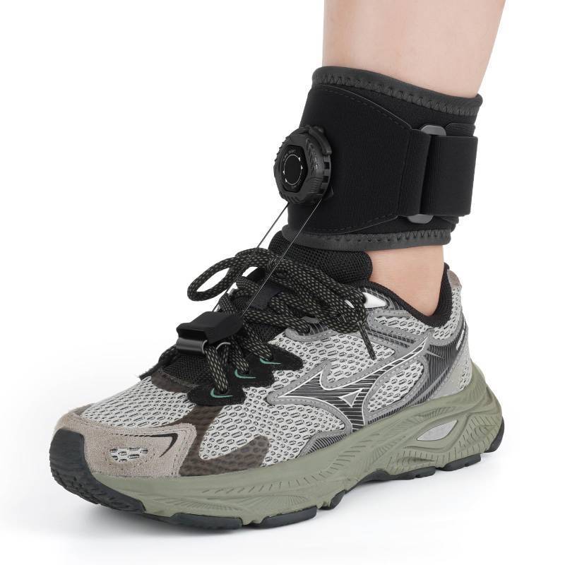 lot 44655 image: OVINESY AFO Foot Drop Brace for Walking with Shoes, Upgraded Knob & Steel Wire, Longer Straps for Comfort, Adjustable Soft Walking Support for Dorsiflexion, LeftRight Foot for Women Men (SM) - Retail $30