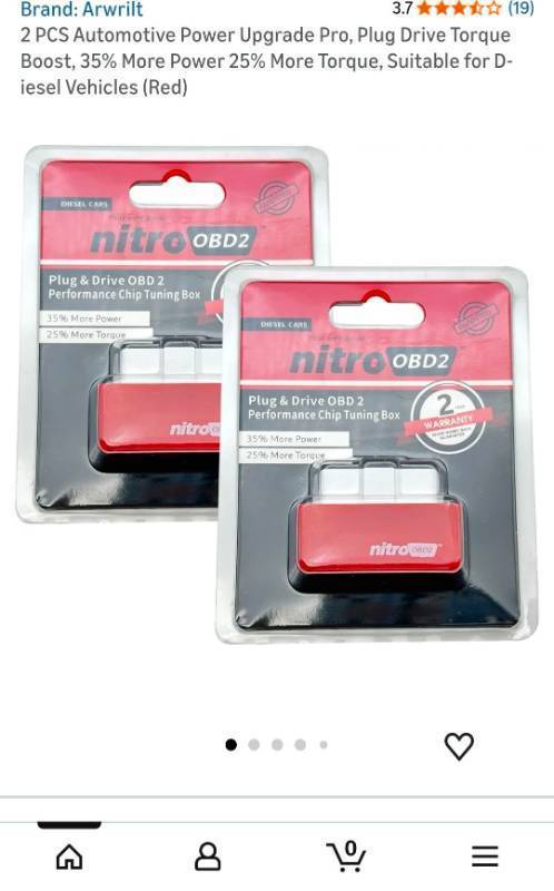 lot 40382 image: Nitro OBD2 Performance Chip Tuning Box - Retail $25