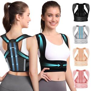 lot 45497 image: Fit Geno Posture Corrector for Women & Men Adjustable Lightweight Upper Back Brace for Neck Shoulder & Upper Back Pain Relief - Improve Posture Correct Hunchback Slouching Invisible Under Clothes (XSS Under Bust 30-43) - Retail $28