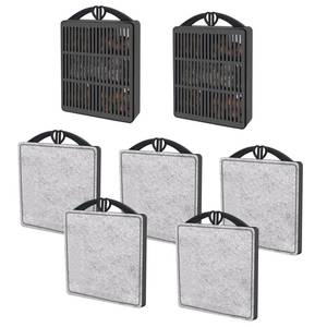 lot 45532 image: GOZILLA Aquarium Filter Cartridges,Fish Tank Filters Accessories Set,Turtle Tank Filter Replacement Includes 5 Filter Cartridges and 2 Filter Boxes.Only Suit for GZ-107 Low Water Level Tank Filter. - Retail $19