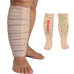 lot 58939 image: Femovaz� 1 PC Adjustable Lymphedema&Compression Wrap for Leg  Relieves Swelling, Edema, Lipedema  Breathable  Anti-Slip  All-Day Comfort,Short(XL) - Retail $46