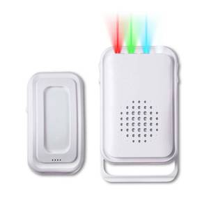 lot 58948 image: Door Chime, Door Chimes for Business When Entering, Wireless Doorbell with 918 FT Range, Door Alarms When Opened for Home Door Bell with LED Indicators & 5 Volume Levels - Retail $22