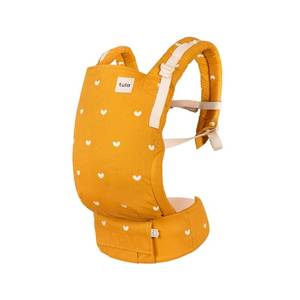 lot 58960 image: Baby Tula Cotton Free-to-Grow Baby Carrier - Adjustable, Comfortable, Newborn to Toddler Carrier - Ergonomic Fit for 7lbs to 45lbs - Back & Front Carry Options - Play (YellowHearts) - Retail $179
